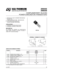 Datasheet 2N6039 manufacturer STMicroelectronics